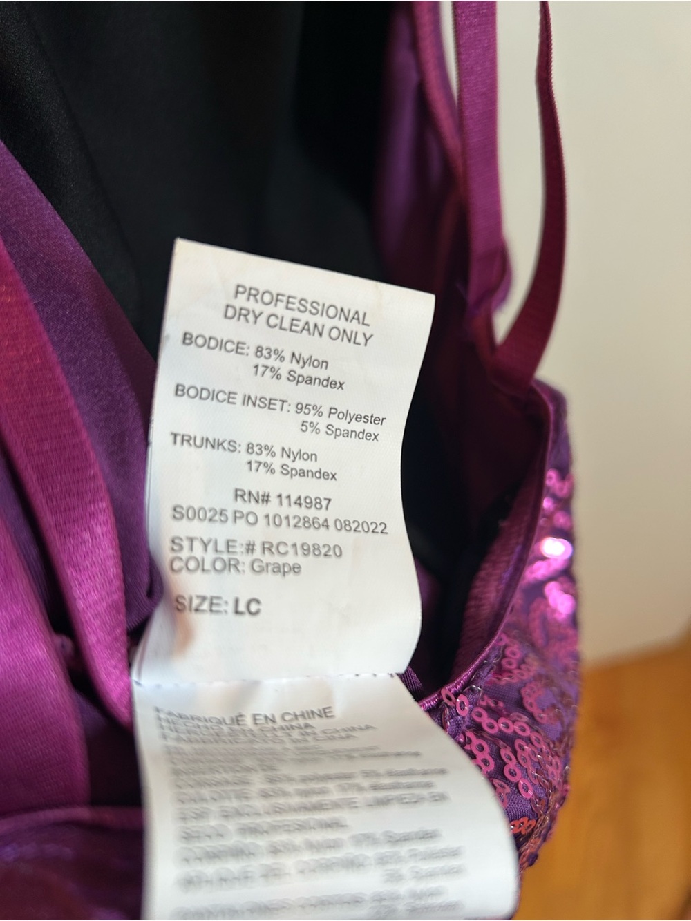 Revolution "My Time" #RC19820 Girls Purple Sequin Halter Dance Costume Leotard - Picture 9 of 9